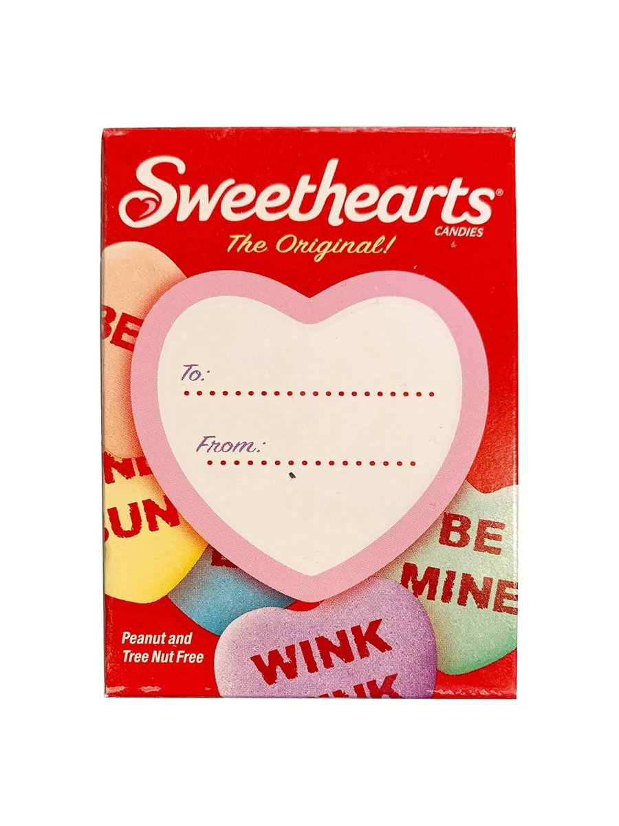 Sweethearts candy hearts with printed sayings